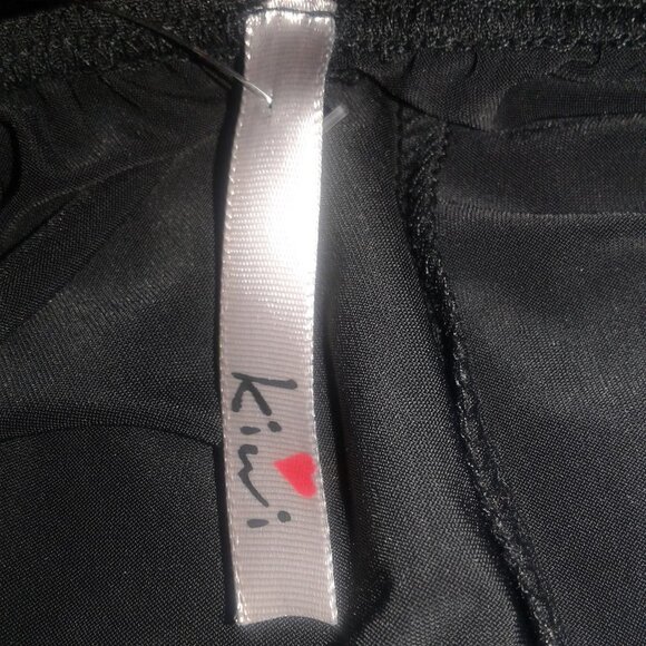 Kiwi Black Beaded Halter Style Top 1X - Picture 12 of 14